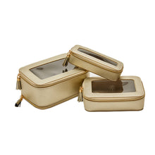 Load image into Gallery viewer, 3pc Cosmetic Case - Gold
