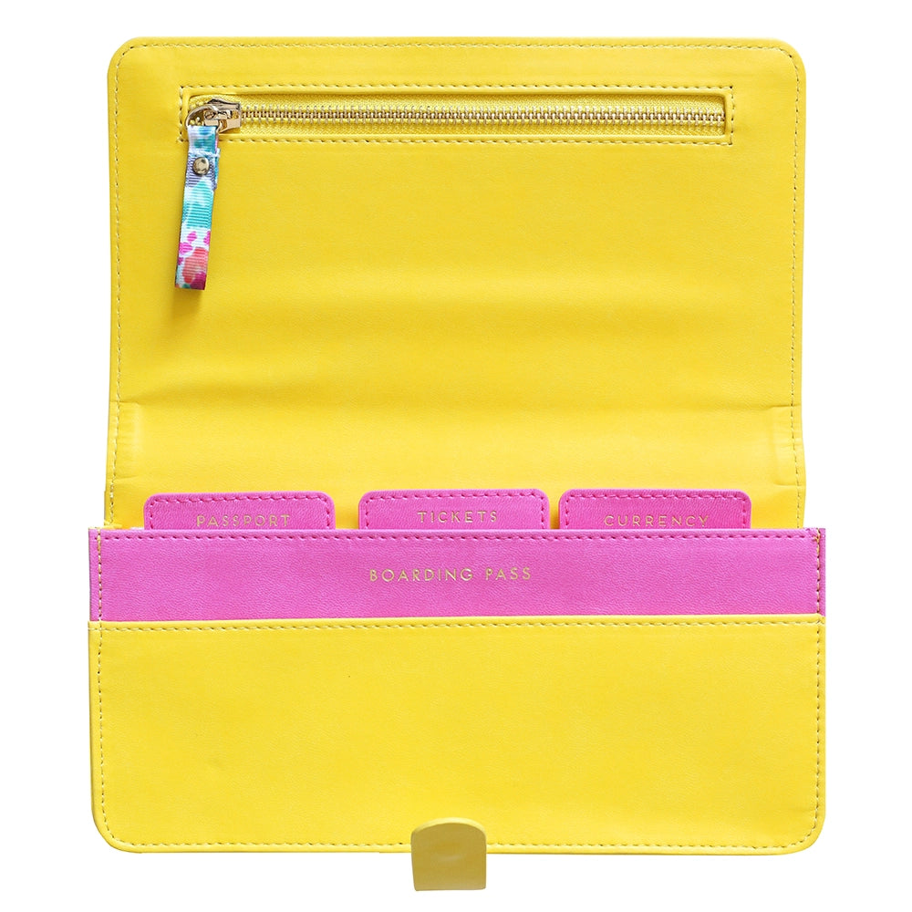 Travel Document Wallet - Yellow