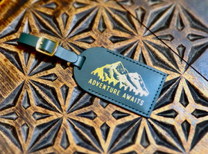 The Explorer's Circle leather luggage tag