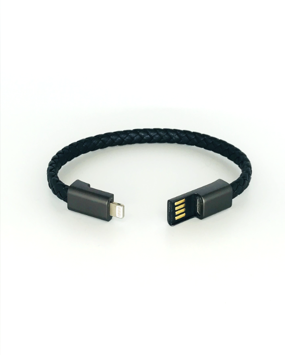 Bracelet with Matt black magnetic clasp and RX09 cable